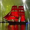 Holidays of Russia - Celebration of graduates "Scarlet Sails" in St. Petersburg