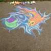 Funny holidays - Day of drawing on asphalt